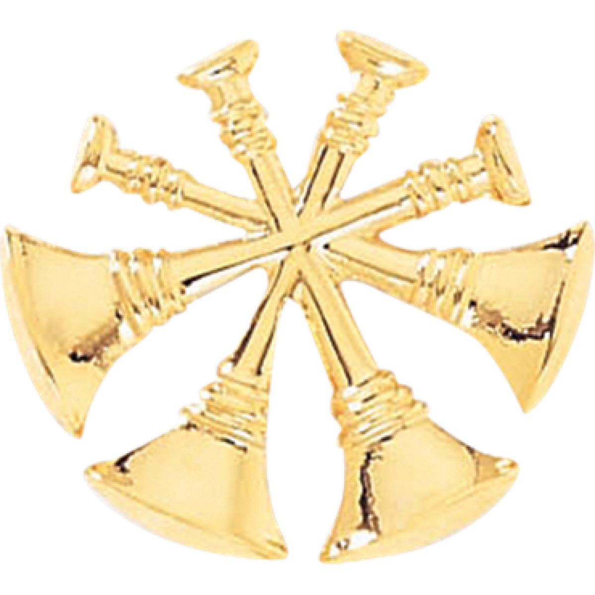 Fireman Cut Out Bugle Pins 4 Bugles Deputy Chief   A2906 1200x1200w 